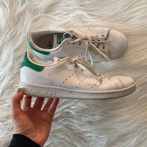 adidas White and Green Sneakers
